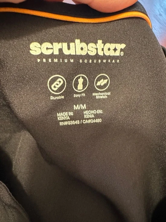 Scrubstar Black V-Neck Short Sleeve Nursing Top - Picture 5 of 5